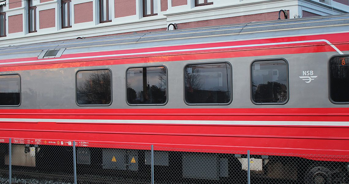 Togvogn på Hamar stasjon
